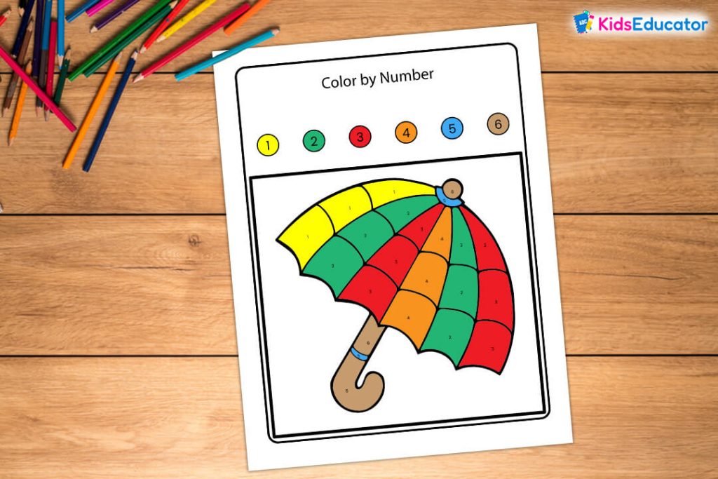 Color-by-Number-Activities-Umbrella