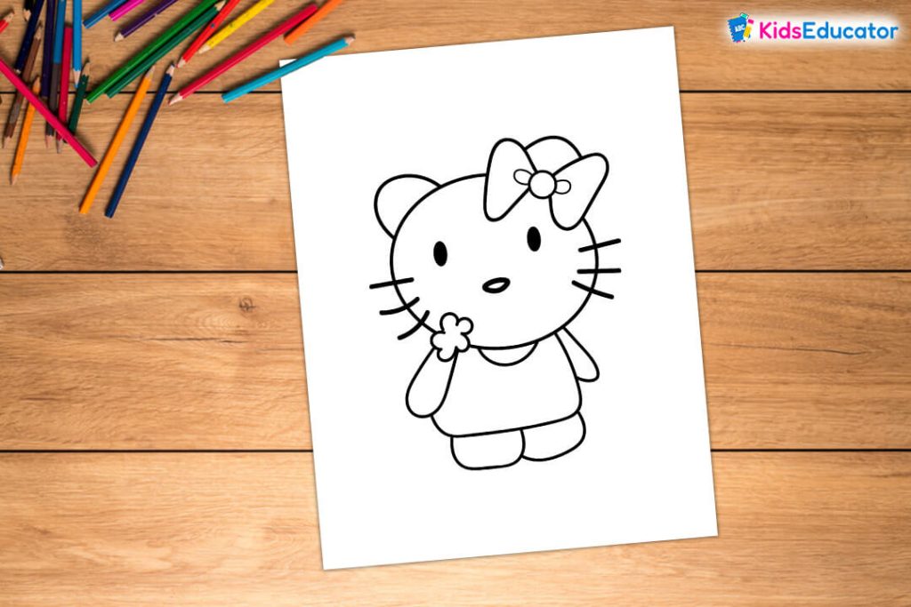 cute kitty art and coloring book