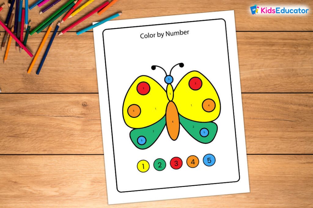 Color-by-Number-Activities-for-Preschool-ButterFly