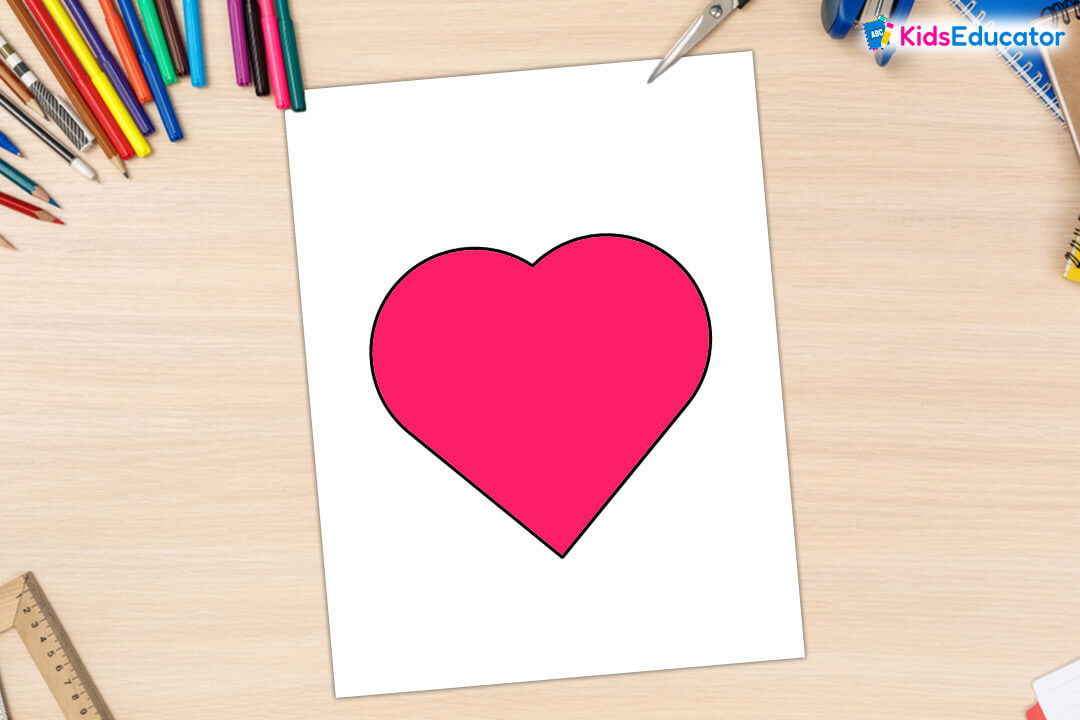 Heart Shape Drawing and Coloring