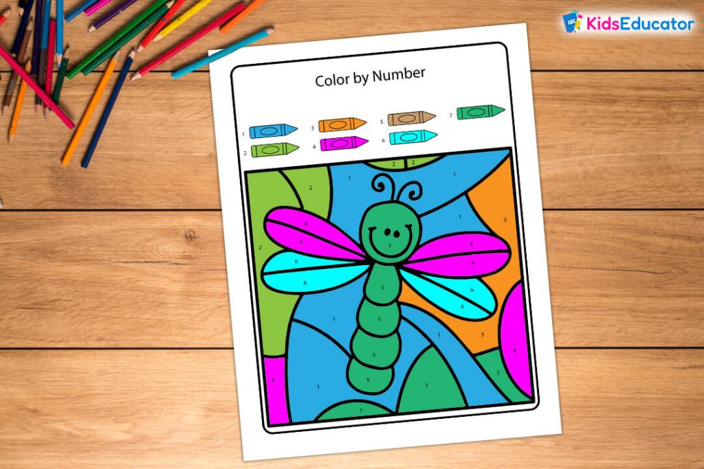 Color-by-Number-Activities-for-Preschool-Insect