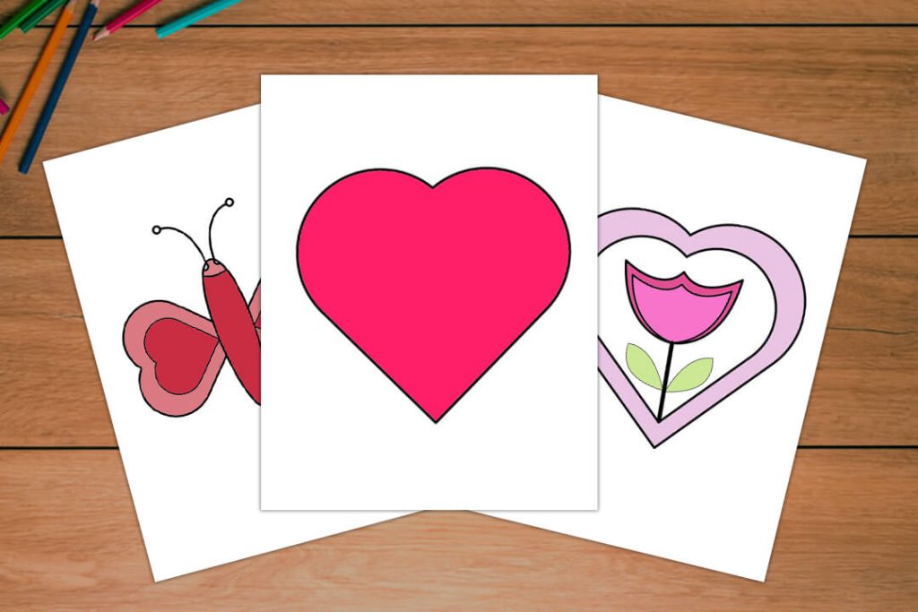 Heart Shape Craft Design and Drawing