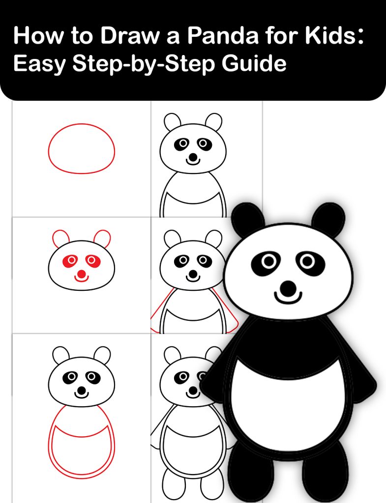 How to Draw a Panda for Kids: Easy Step-by-Step Guide - Kidseducator