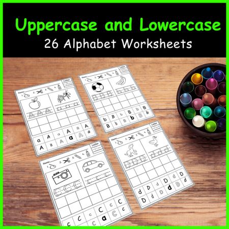 ABC Learning Fonts Cut and Paste Worksheets