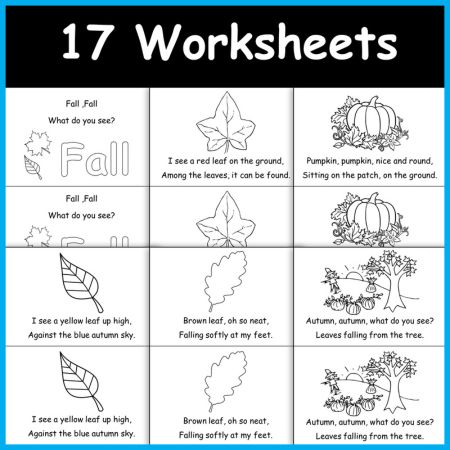 Autumn Emergent Reader Worksheets