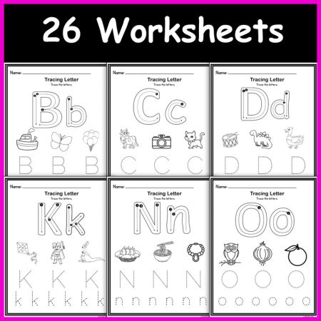 Beginning Sound Letter Tracing and Coloring Worksheets for Kindergarten