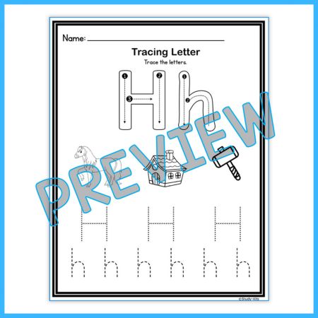 Beginning Sound Letter Tracing and Coloring Worksheets for Kindergarten