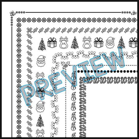 Doodle Borders for Christmas Clipart