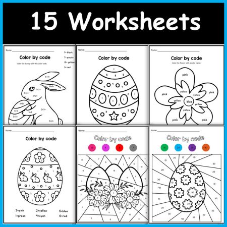 Easter Fun with Color by Codes Math & Literacy