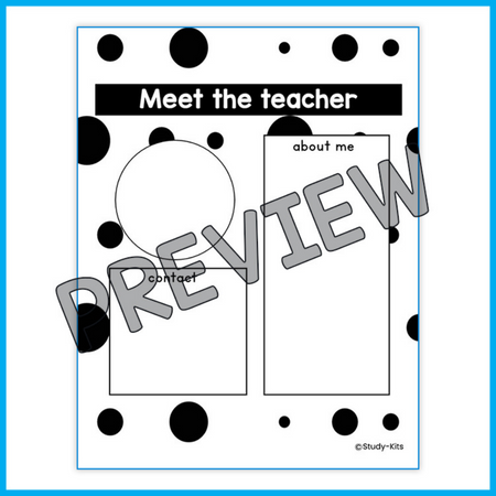 Editable Meet the Teacher Template