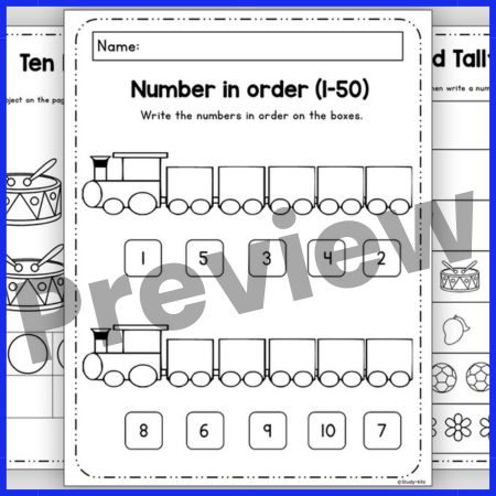 Math and Literacy worksheet for kid