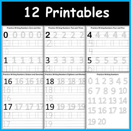 Number Tracing and Freehand Formation of 1-20