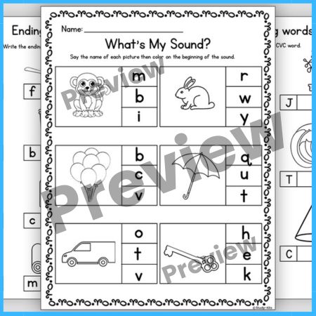 Phonics Missing Letters Activities for {Beginning, Middle & Ending Sounds}