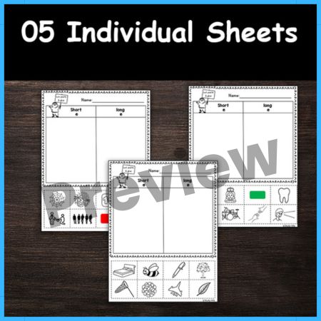 Short and Long E Picture Match