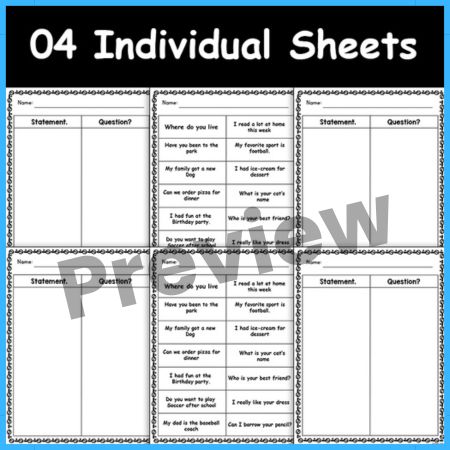 Sorting Statements and Questions