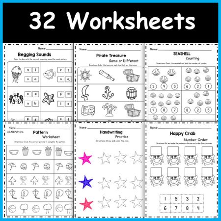 Summer Fun Activities Worksheets for Preschool and Kids