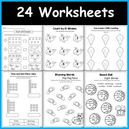 Summer Math and Literacy Activities for Kindergarteners