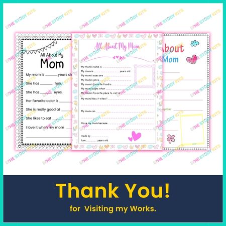 All About My Mom Printable Worksheet pages