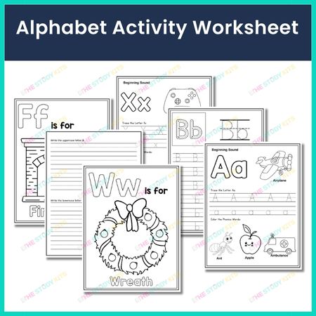 Alphabet Mastery Worksheets- CVC, Sight Words, Beginning Sound, Tracing, Coloring