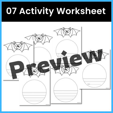 Bat Craft Writing Worksheet Center