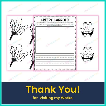 Creepy Carrots Craftivity and Writing worksheet