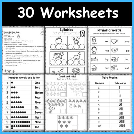 December Literacy and Math Activities