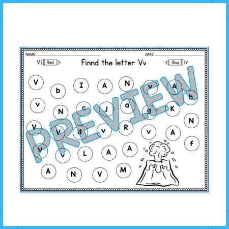 Dot Marker Activity for Letter Identification