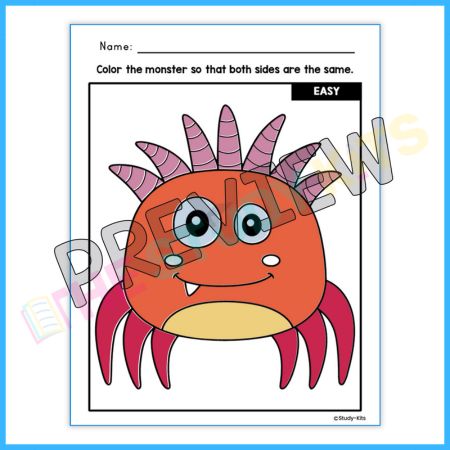 End of Year- Monster Coloring Pages worksheet