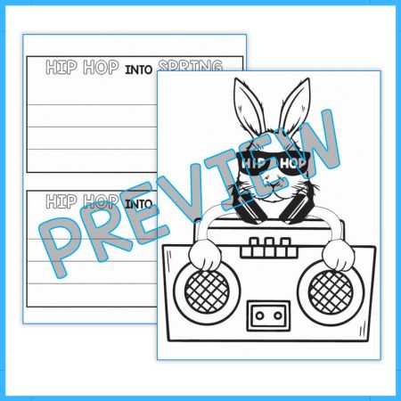 Hip Hop Bunny Craft and Writing Activity