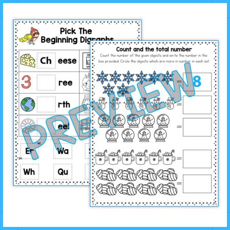 January Morning Activities worksheet