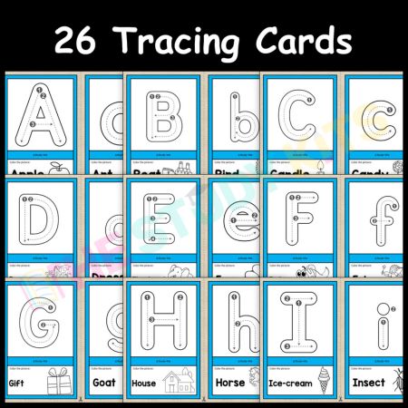 Letter Flash Cards with Sight Words and Letter Formation worksheet