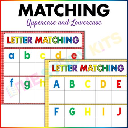 Lower & Uppercase Letter Matching Mats worksheet