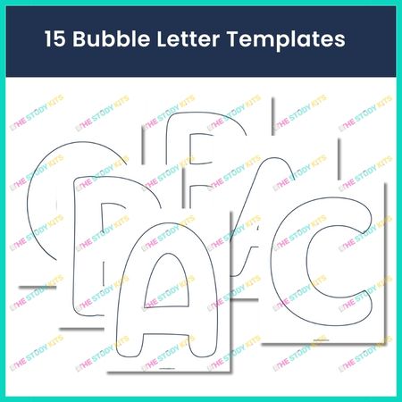 Printable Bubble Letter Templates for kid