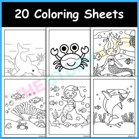 Sea Life Ocean Animals Coloring Pages for Kids