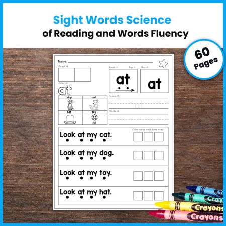 Sight Words Fluency with Reading Science Worksheets