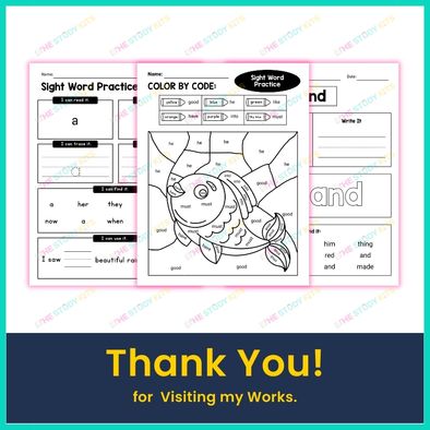 Sight Words Mastery- Practice Worksheet and Engaging Games worksheet