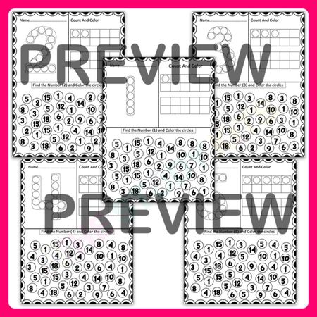 1-20 Number Worksheets