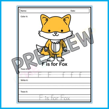 Animal Name Tracing and Writing Activities