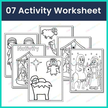 Celebrate the Nativity coloring worksheet