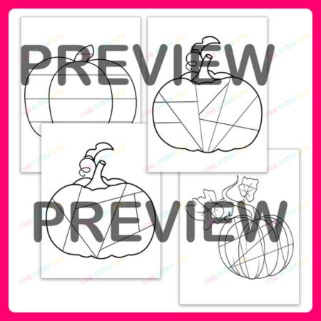 Fall Coloring Fun with Doodle Shape Pumpkin worksheet