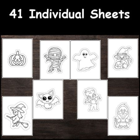 Halloween Scissor Skills Worksheets