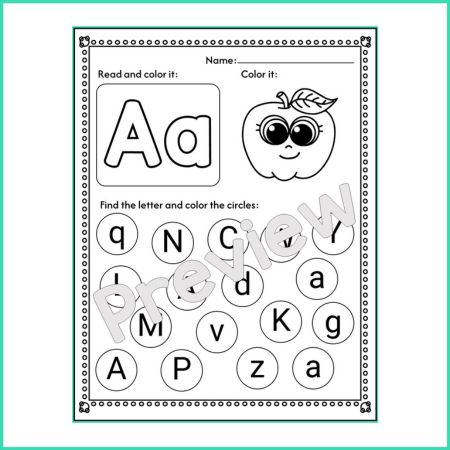 Letter Recognition with Bingo Marker Games