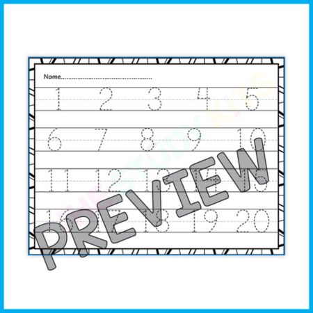 Printable Number Tracing Activities