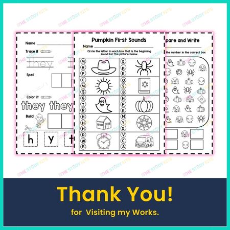 Pumpkin Math and Reading Activities worksheet