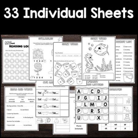 Summer Math & Literacy Activities worksheets