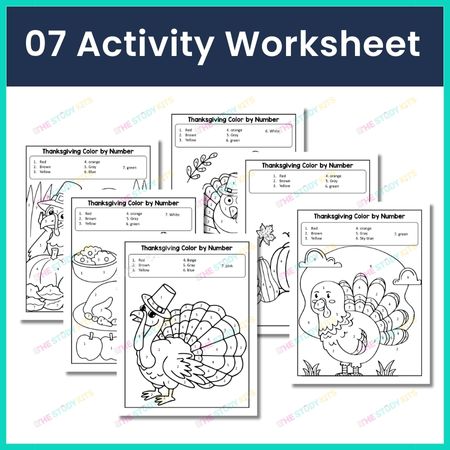 Thanksgiving Color By Number Worksheet