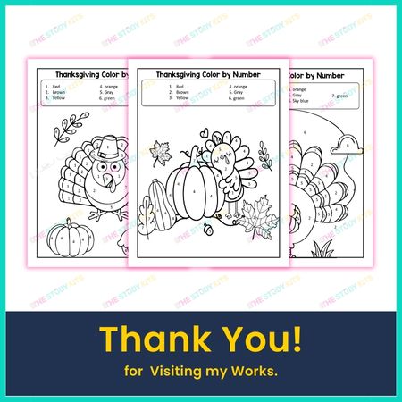 Thanksgiving Color By Number Worksheet