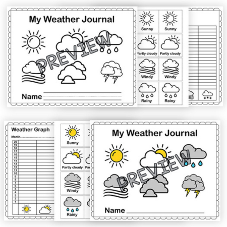 Weather Chart Weather Journal Activities sheets