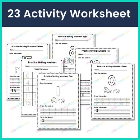 Writing numbers 1-20 Trace and Freehand Writing